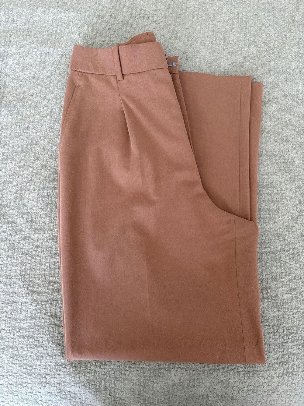 Uniqlo Wide Leg Pleated Pants - Camel, Small